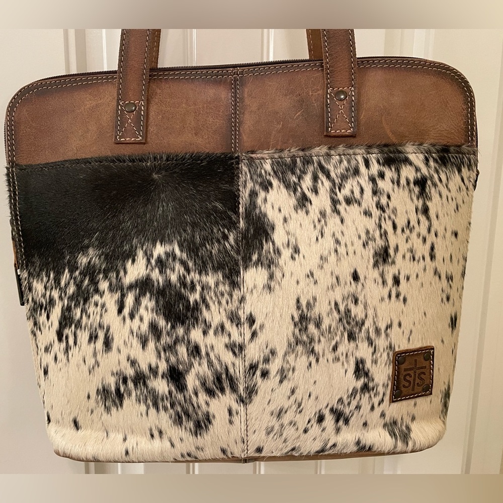 STS Ranchwear Women's Western Cowhide Leather Laptop Shopper Shoulder Bag